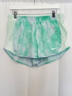 Nike Dri-Fit Women's Running Shorts Mint Green Tie-Dye L